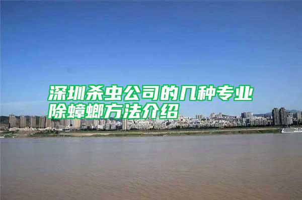 深圳殺蟲公司的幾種專業除蟑螂方法介紹