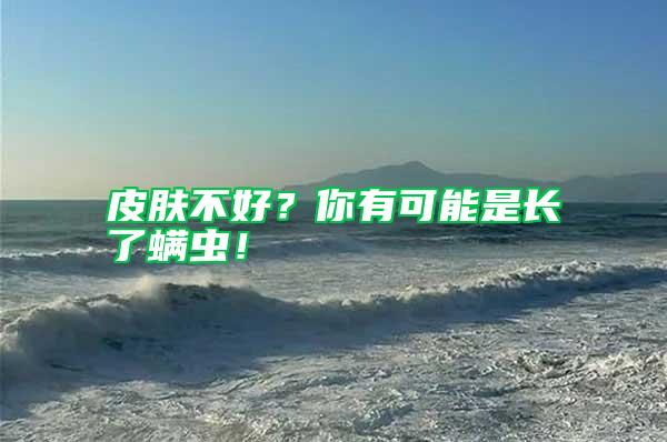 皮膚不好？你有可能是長(zhǎng)了螨蟲(chóng)！