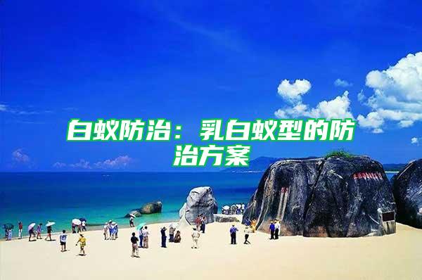 白蟻防治:乳白蟻型的防治方案
