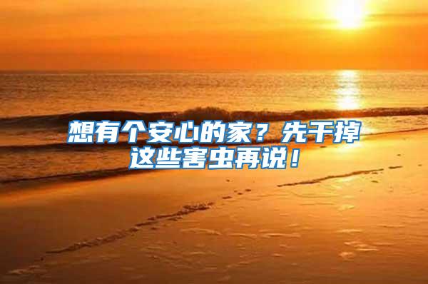 想有個(gè)安心的家?先干掉這些害蟲(chóng)再說(shuō)!