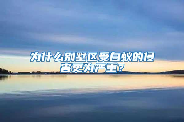 為什么別墅區(qū)受白蟻的侵害更為嚴重?