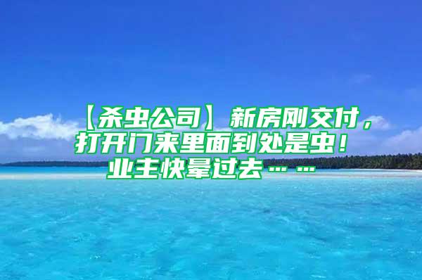 【殺蟲公司】新房剛交付,打開門來(lái)里面到處是蟲!業(yè)主快暈過(guò)去……