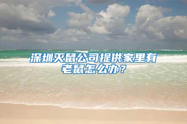 深圳滅鼠公司提供家里有老鼠怎么辦？