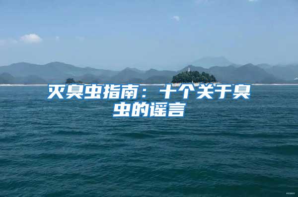 滅臭蟲指南:十個關于臭蟲的謠言