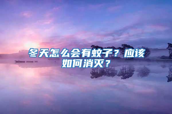 冬天怎么會有蚊子?應該如何消滅?