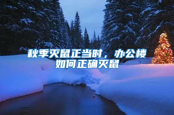 秋季滅鼠正當時,辦公樓如何正確滅鼠