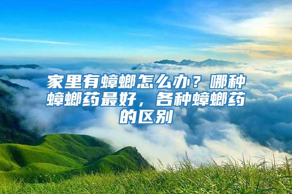 家里有蟑螂怎么辦？哪種蟑螂藥最好，各種蟑螂藥的區(qū)別