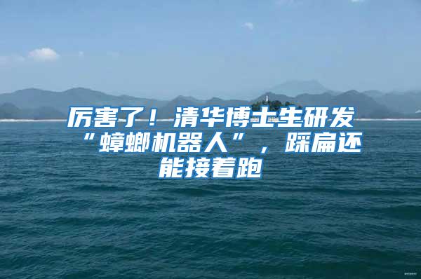 厲害了！清華博士生研發“蟑螂機器人”，踩扁還能接著跑