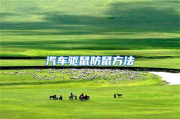 汽車驅鼠防鼠方法