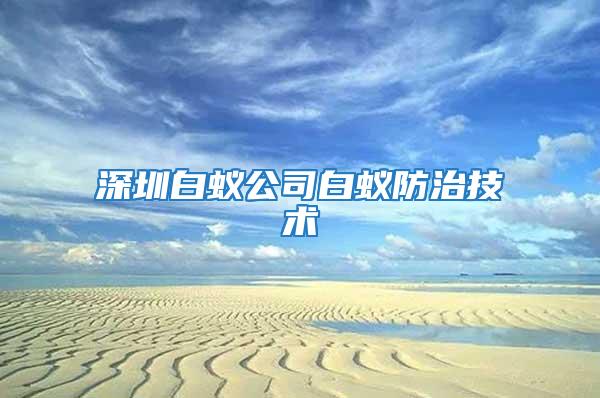 深圳白蟻公司白蟻防治技術