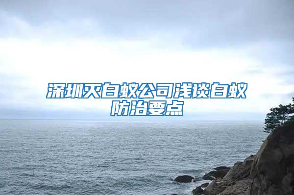 深圳滅白蟻公司淺談白蟻防治要點