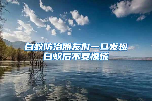 白蟻防治朋友們一旦發現白蟻后不要驚慌