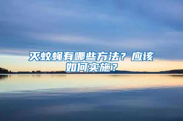 滅蚊蠅有哪些方法？應(yīng)該如何實(shí)施？
