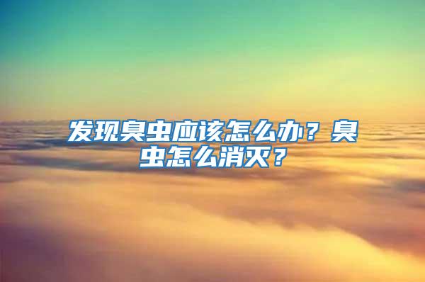 發現臭蟲應該怎么辦?臭蟲怎么消滅?