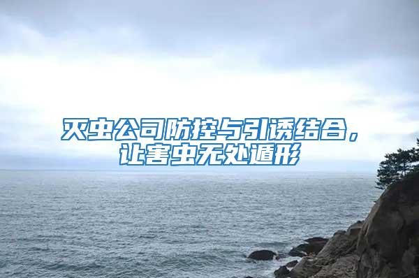 滅蟲公司防控與引誘結合，讓害蟲無處遁形