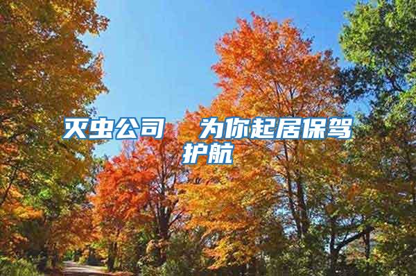 滅蟲公司 為你起居保駕護(hù)航