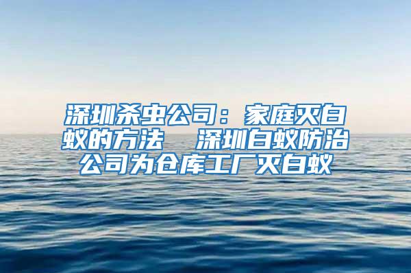 深圳殺蟲公司:家庭滅白蟻的方法 深圳白蟻防治公司為倉庫工廠滅白蟻