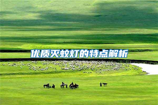 優質滅蚊燈的特點解析