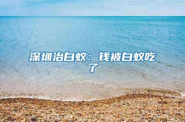 深圳治白蟻:錢(qián)被白蟻吃了