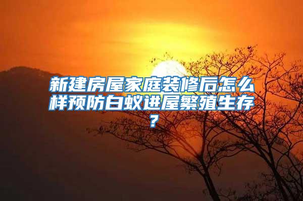 新建房屋家庭裝修后怎么樣預防白蟻進屋繁殖生存?