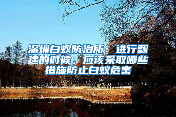 深圳白蟻防治所:進行翻建的時候,應該采取哪些措施防止白蟻危害