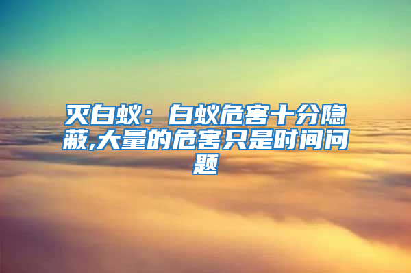 滅白蟻:白蟻危害十分隱蔽,大量的危害只是時(shí)間問題