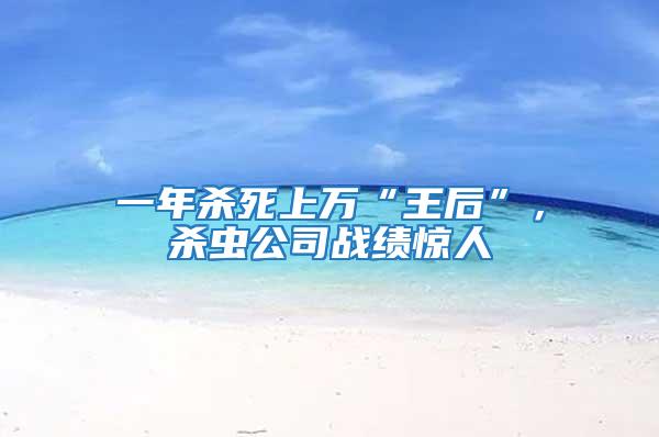 一年殺死上萬“王后”，殺蟲公司戰(zhàn)績驚人