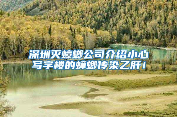 深圳滅蟑螂公司介紹小心寫字樓的蟑螂傳染乙肝！