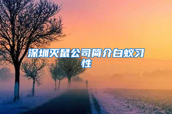 深圳滅鼠公司簡介白蟻習性