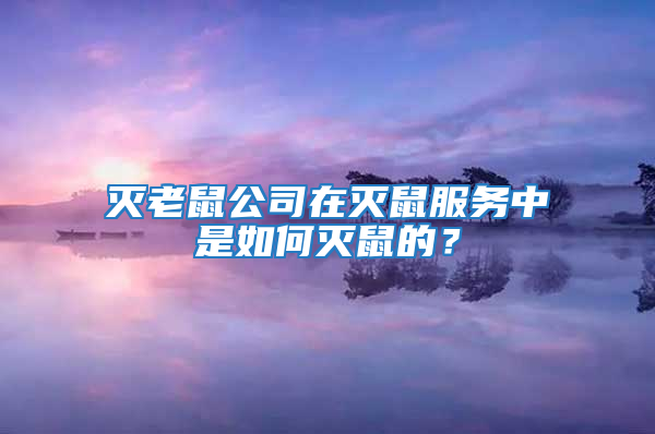 滅老鼠公司在滅鼠服務(wù)中是如何滅鼠的?